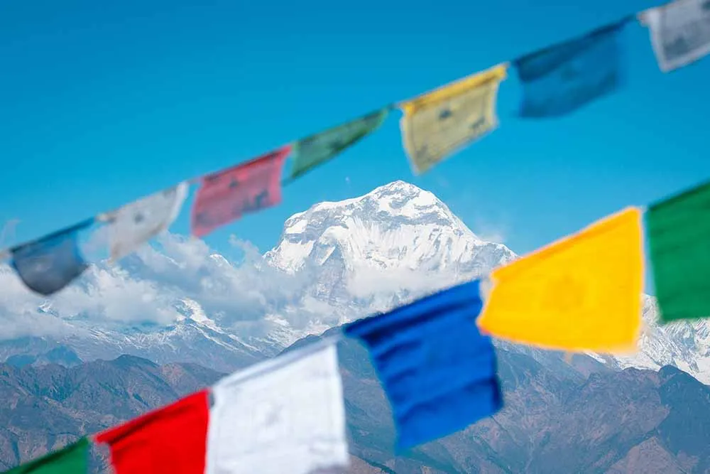 Dawn over the Annapurna and Dhaulagiri ranges from Poon Hill